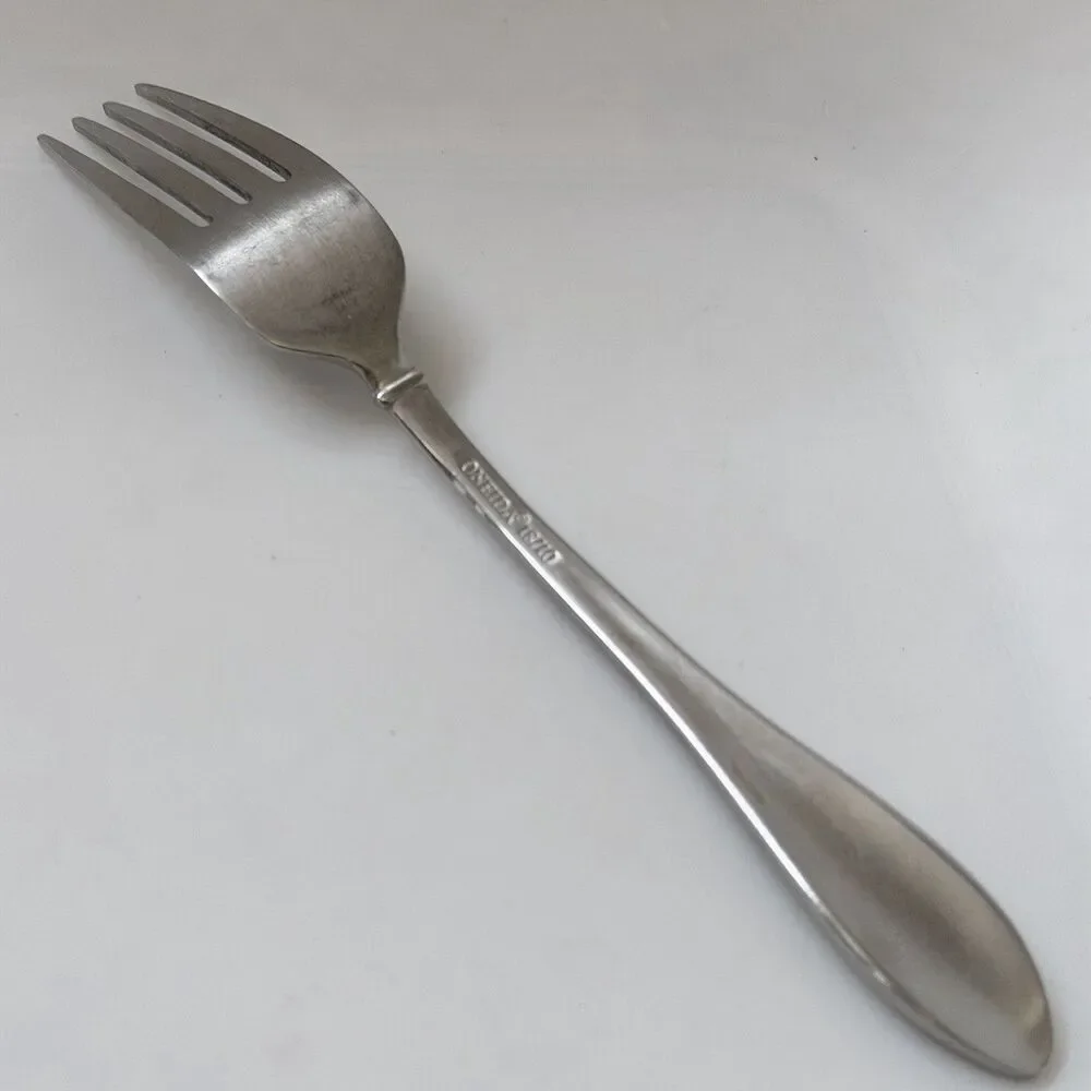 1pc ONEIDA Jackson Salad Fork 7” Stainless 18/10 Plain Satin Frost